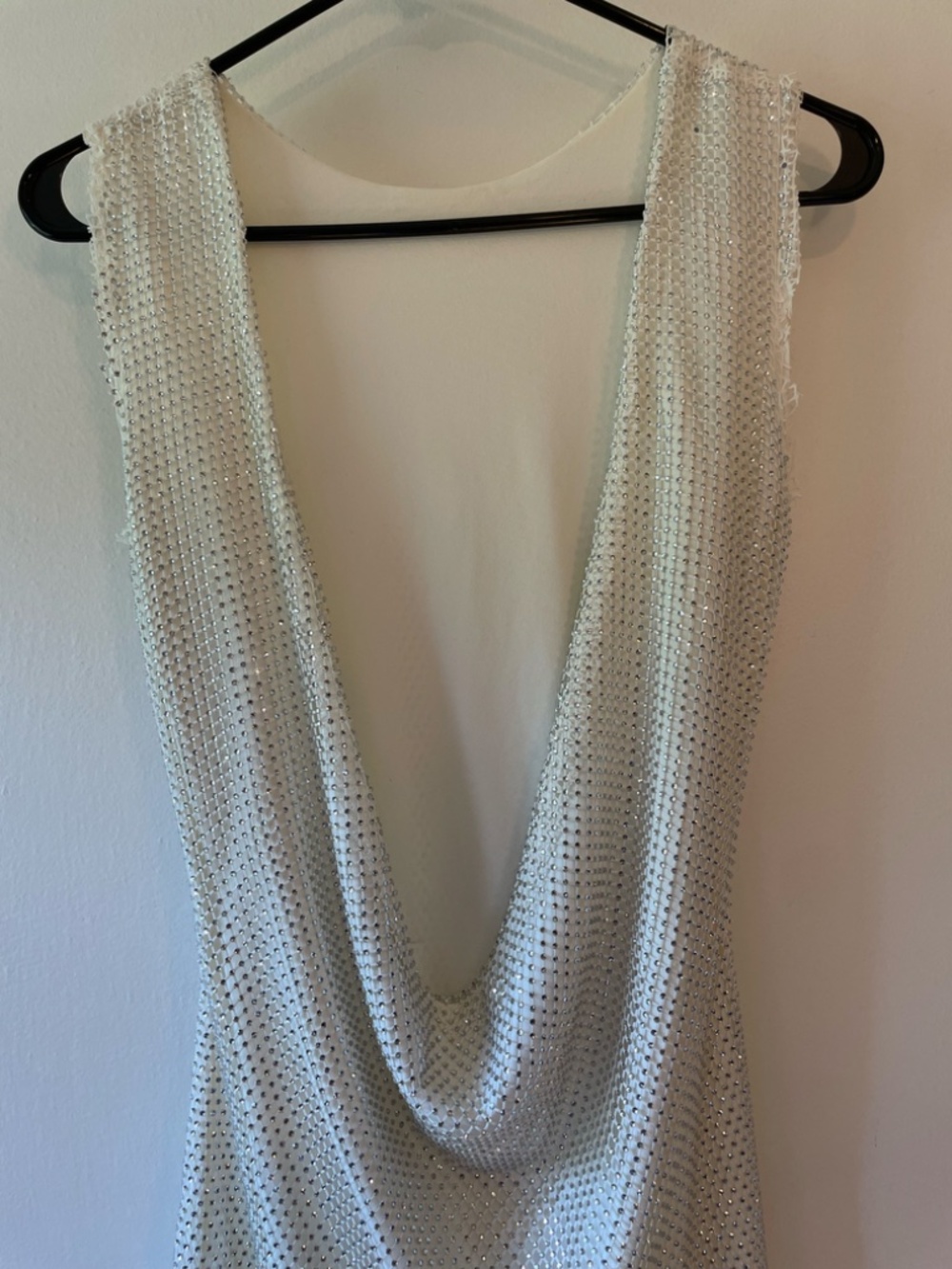 12th Tribe Anna White Rhinestone Mesh Sleeveless Backless Mini Dress size XS - Picture 3 of 16